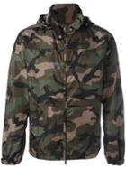 Valentino Camouflage Jacket, Men's, Size: 46, Green, Polyamide/polyester