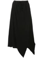 Yohji Yamamoto Asymmetric Long Skirt - Black