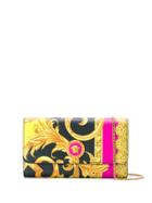Versace Barocco Print Clutch Bag - Yellow
