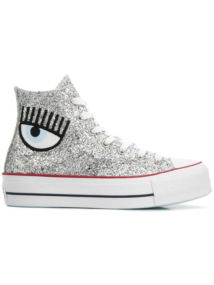Chiara Ferragni Cf X Converse Hi-top Trainers - Grey