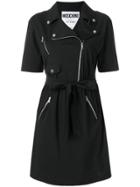 Moschino Belted Biker Dress - Black