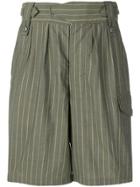 Junya Watanabe Comme Des Garçons Vintage Pinstripe Shorts - Green
