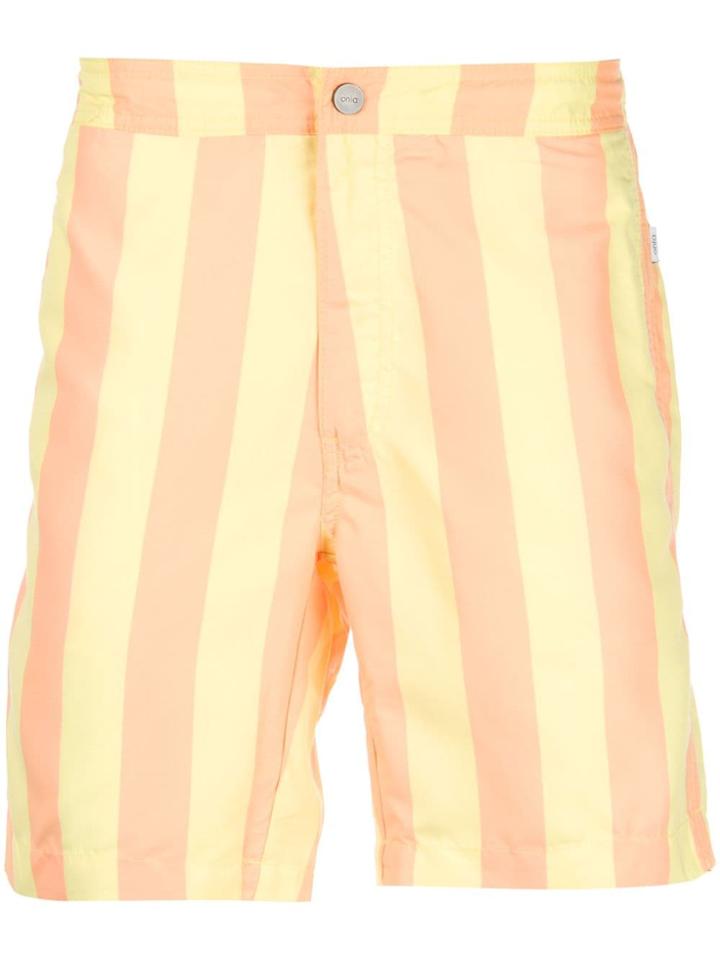 Onia Striped Swim Shorts - Orange