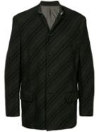 Comme Des Garçons Pre-owned Diagonal Striped Jacket - Black