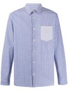 A.p.c. Slim-fit Striped Shirt - Blue