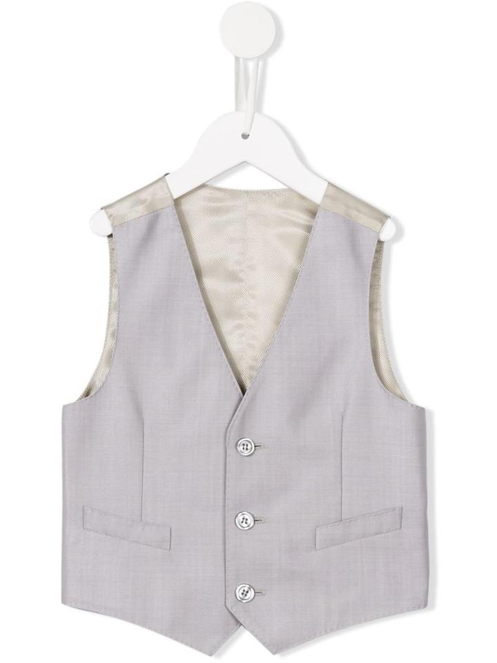 Dolce & Gabbana Kids V-neck Gilet, Boy's, Size: 6 Yrs, Grey