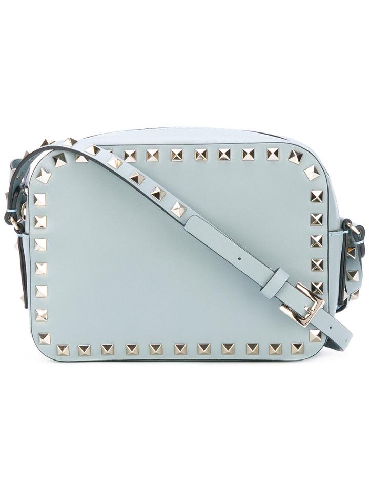 Valentino - Valentino Garavani Rockstud Crossbody Bag - Women - Calf Leather/metal - One Size, Blue, Calf Leather/metal