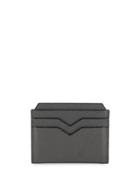 Valextra Textured Leather Cardholder - Grey