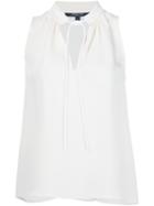 Derek Lam Drawstring Neck Detail Top, Women's, Size: 36, White, Silk