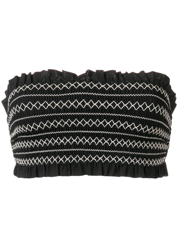 Tory Burch Costa Ruffle Bandeau - Black