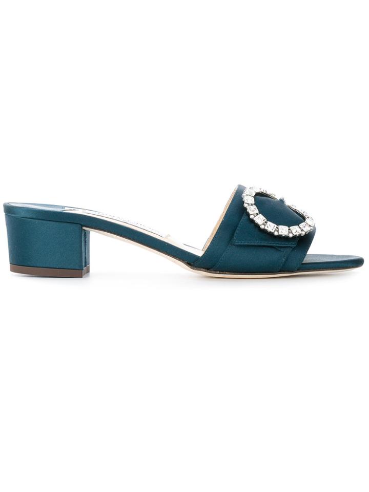 Jimmy Choo Granger 85 Mules - Blue