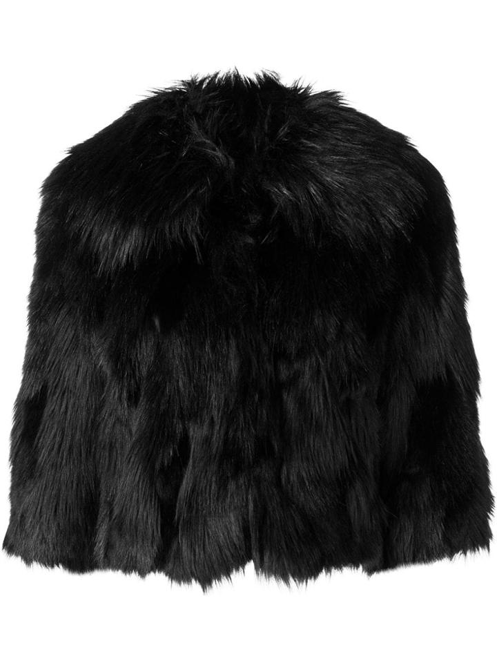 Elisabetta Franchi Faux Fur Jacket - Black