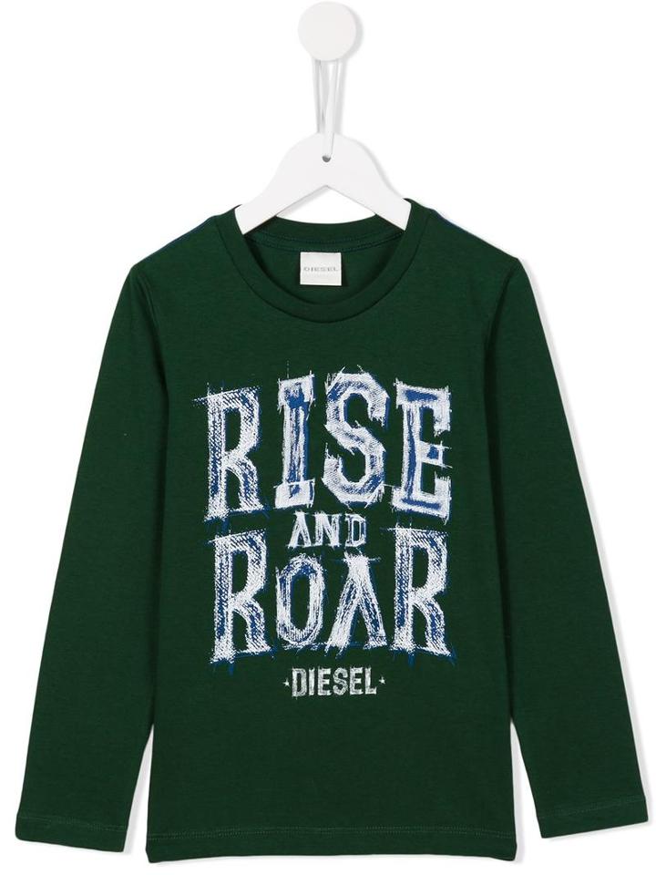 Diesel Kids 'trinbu' T-shirt, Boy's, Size: 12 Yrs, Green
