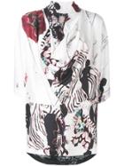 Oscar De La Renta Knot Detail Satin Top - Pink & Purple