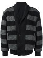 Issey Miyake Vintage Reversible Striped Jacket, Men's, Size: Medium, Grey