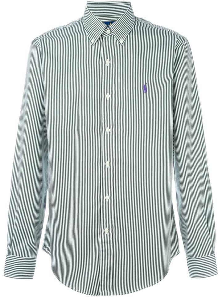 Polo Ralph Lauren Striped Button-down Shirt, Men's, Size: Small, Green, Cotton