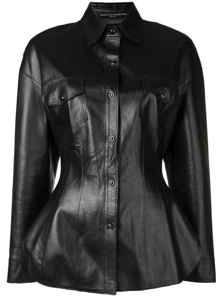 Ermanno Scervino Black Shirt Jacket