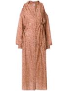 Damir Doma Cold Shoulder Abstract Pattern Dress - Red