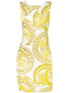 Versace Jeans Print Dress, Women's, Size: 42, White, Polyester/spandex/elastane