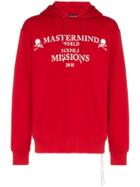 Mastermind Japan Missions Logo Cotton Hoodie - Red