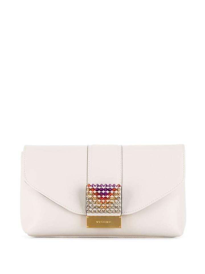 Visone Giselle Clutch Bag - White