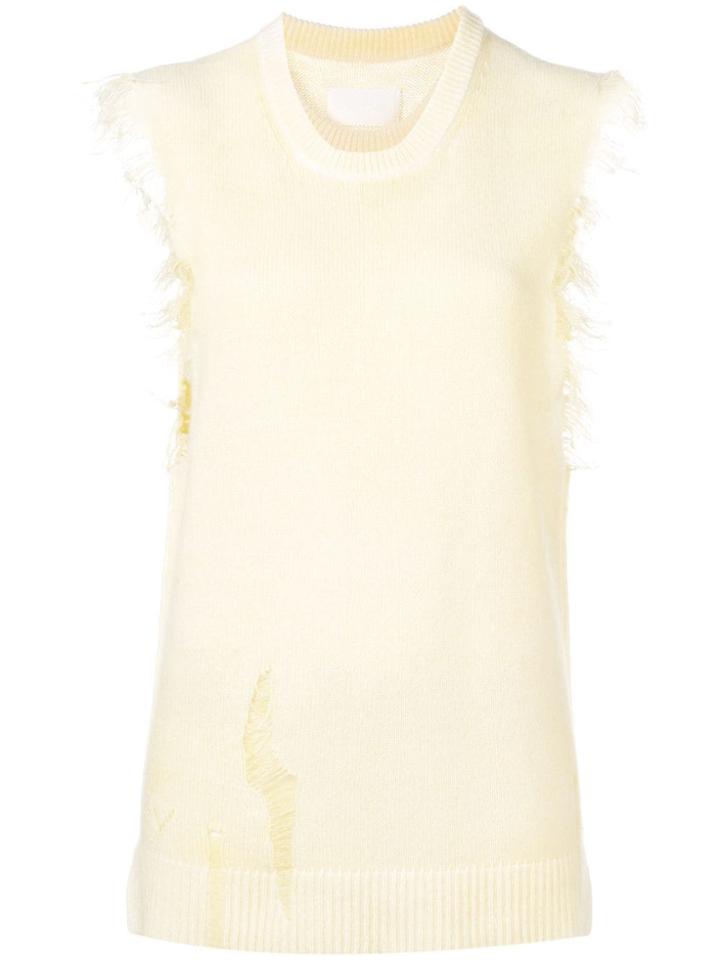 Zadig & Voltaire Fashion Show Moris Cashmere Tank Top - Yellow