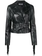 Just Cavalli Cropped Western Style Jacket - Black