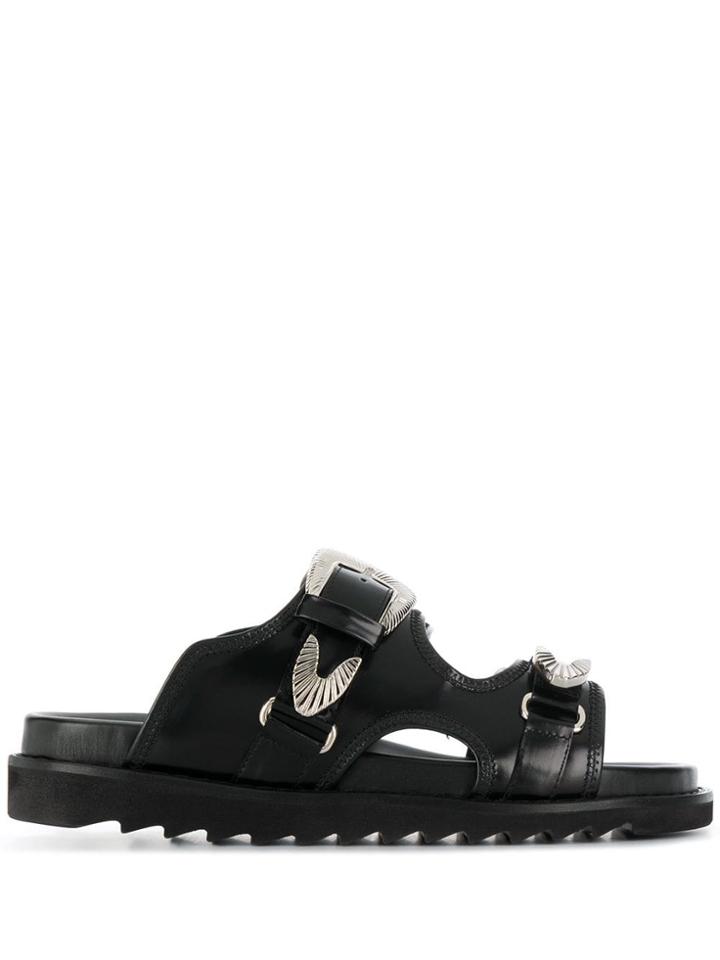 Toga Virilis Buckle Sandals - Black