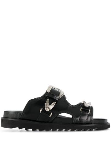 Toga Virilis Buckle Sandals - Black
