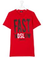 Diesel Kids Printed T-shirt - Red