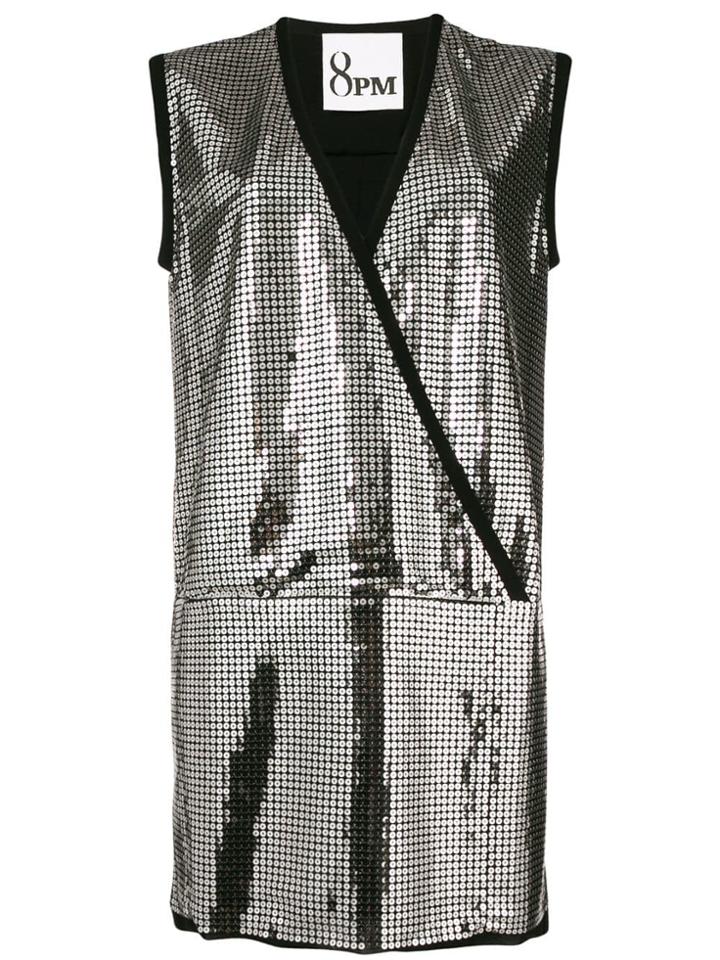 8pm Sequinned Party Dress - Metallic