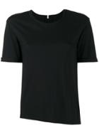 Lot78 Black Cashmere Blend Side Split T Shirt