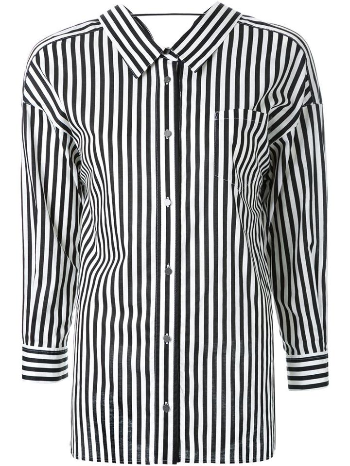 Miharayasuhiro Draped Back Striped Shirt