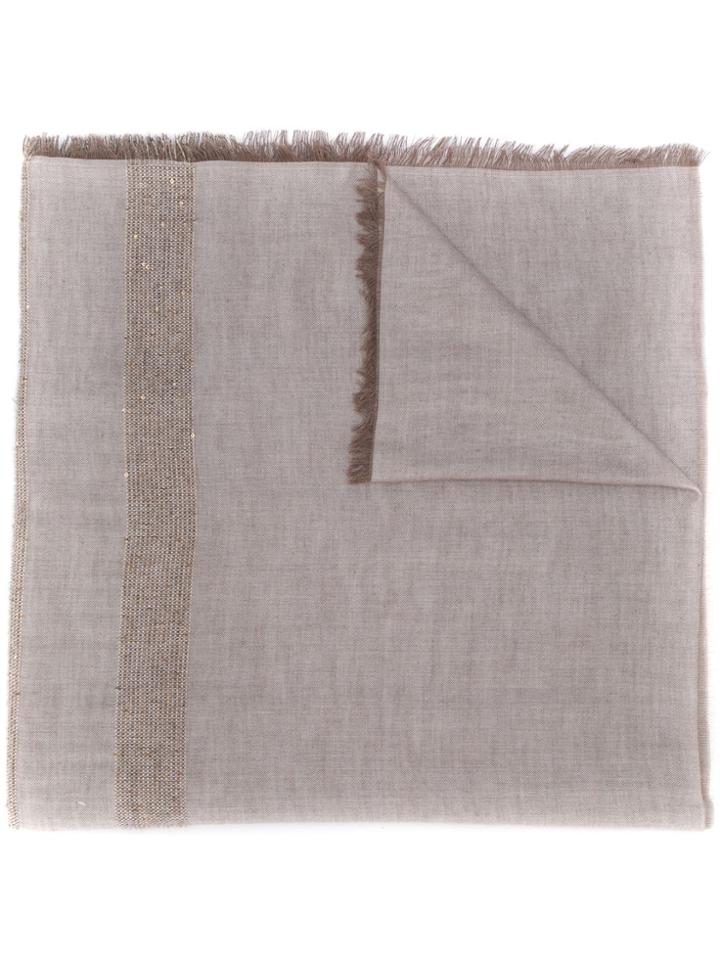 Lorena Antoniazzi Two-tone Knitted Scarf - Neutrals