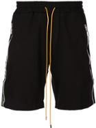 Rhude Track Shorts With Side Stripe - Black