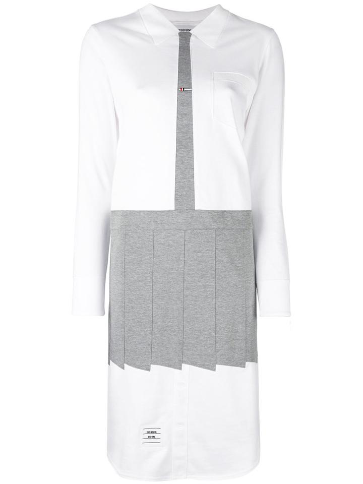 Thom Browne - Mid-length Shirt Dress - Women - Cotton/nylon/polyurethane - 40, White, Cotton/nylon/polyurethane