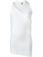 Rick Owens Lilies Draped Long Tank Top, Women's, Size: 44, White, Viscose/nylon/polyamide
