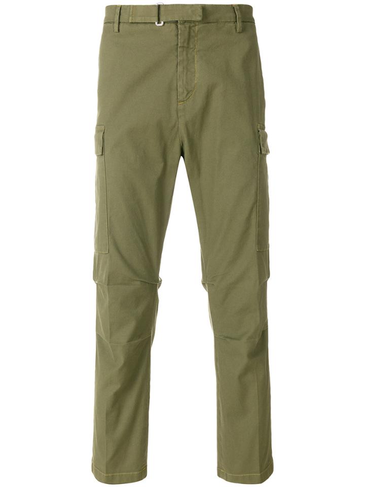 Entre Amis Side Pocket Cargo Trousers - Green