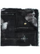 Alexander Mcqueen Bleached Birds Scarf, Women's, Black, Silk/modal