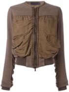 Haider Ackermann Patch Pocket Bomber Jacket, Women's, Size: Medium, Brown, Cotton