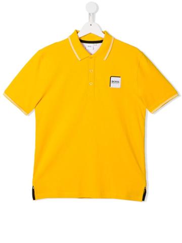 Boss Kids Teen Logo Polo Shirt - Yellow
