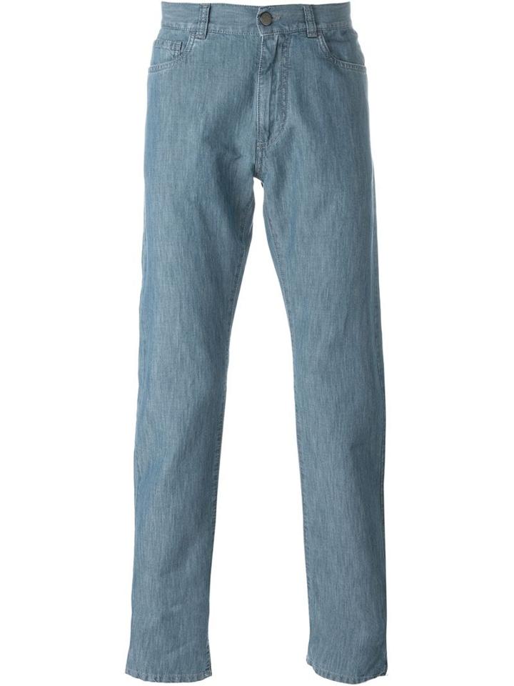 Canali Regular Jeans, Men's, Size: 58, Blue, Cotton/linen/flax