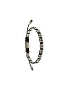 Nialaya Jewelry Adjustable Bead Bracelet - Silver