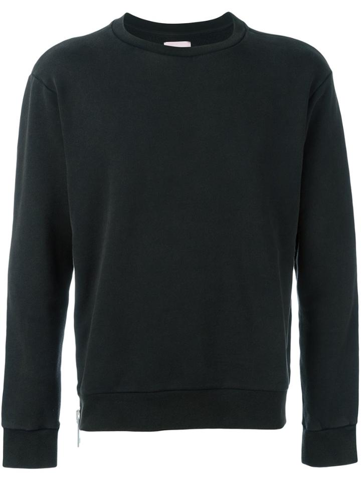 Palm Angels Zip Detail Sweatshirt - Black