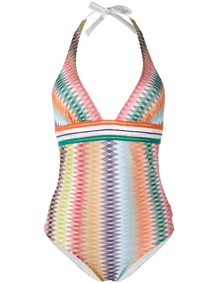 Missoni Zig-zag Pattern One-piece, Women's, Size: 40, Rayon/nylon/spandex/elastane
