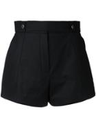 Courrèges - Press Stud Shorts - Women - Cotton/spandex/elastane - 40, Black, Cotton/spandex/elastane