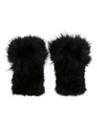 Andrea Bogosian - Rabbit Fur Gloves - Women - Rabbit Fur/viscose - One Size, Black, Rabbit Fur/viscose