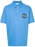 Ck Calvin Klein Eye Embroidered Polo Shirt - Blue