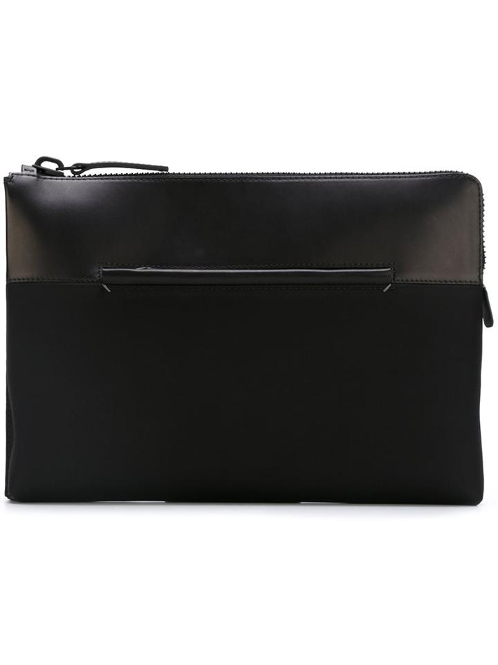 Troubadour Fabric & Leather Pouch, Women's, Black