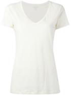 Majestic Filatures - V-neck T-shirt - Women - Cotton - I, Women's, White, Cotton